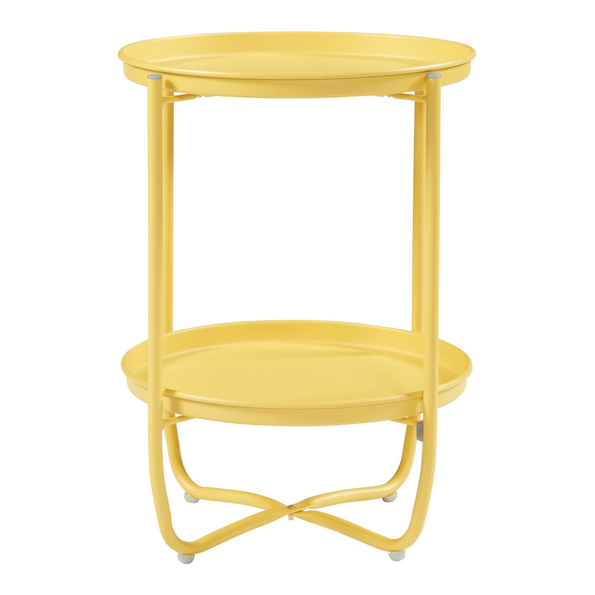 TABLETTTISCH Sandefjord - Gelb, Metall (40/40/57.5cm) - [en.casa]