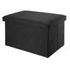 SITZBANK Faltbar in Leinen Optik 78/38/38 cm (Schwarz) - Schwarz, Textil (78/38/38cm) - Intirilife