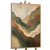 GEMÄLDE Tanz der Hügel Schattenfugenrahmen Eichefarben 140x100 cm - Eichefarben, Holz (140/100cm) - YS-art gallery