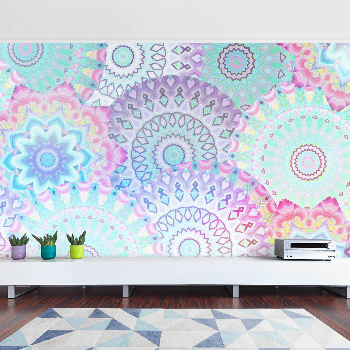 FOTOTAPETE Sommerträume Mandalas 432/290 cm - Multicolor, Papier (432/290cm) - Bilderwelten