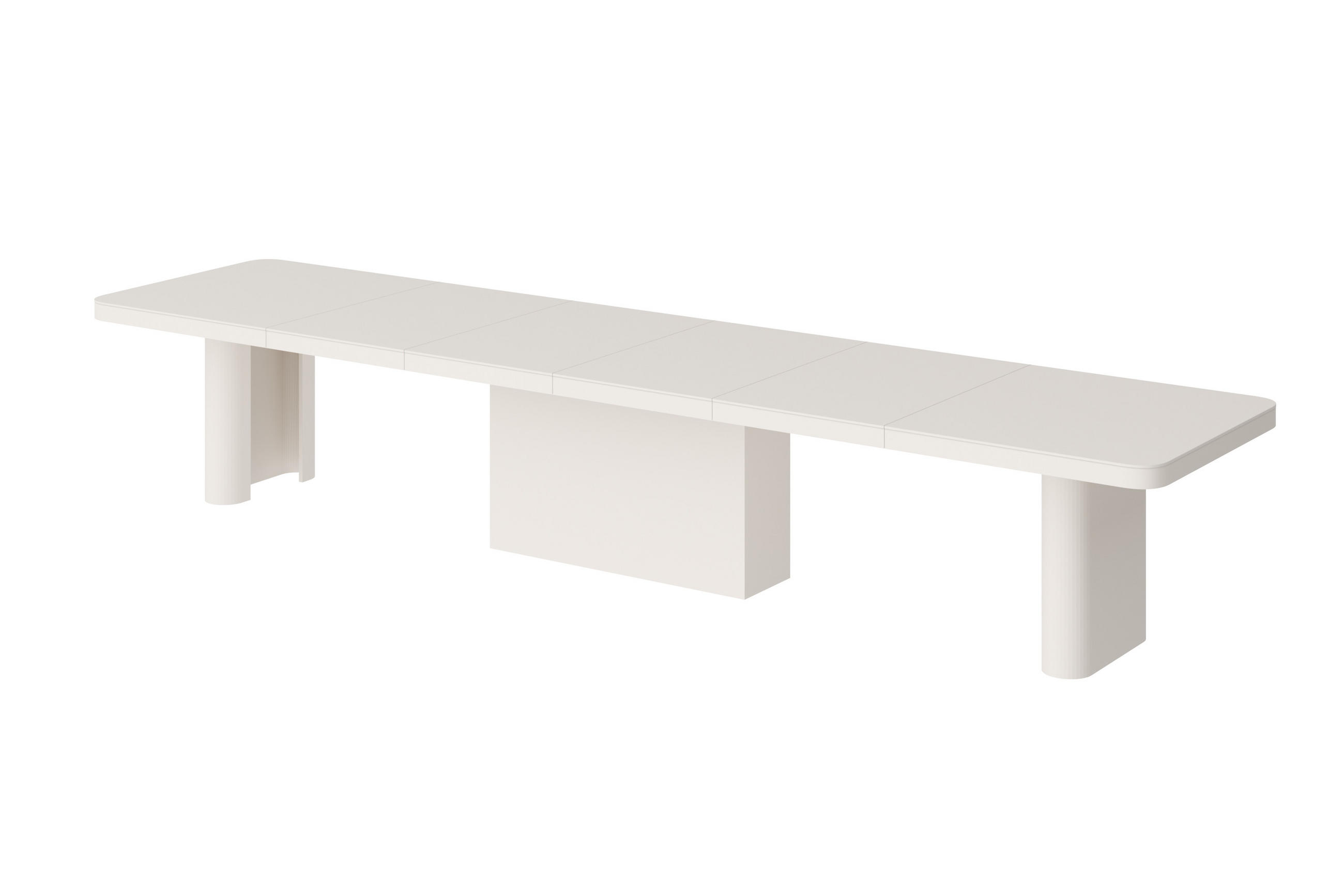 ESSTISCH rechteckig ausziehbar XXL Cashmere matt 160/100/75 cm - Creme, Holzwerkstoff (100/160/75cm) - designimpex