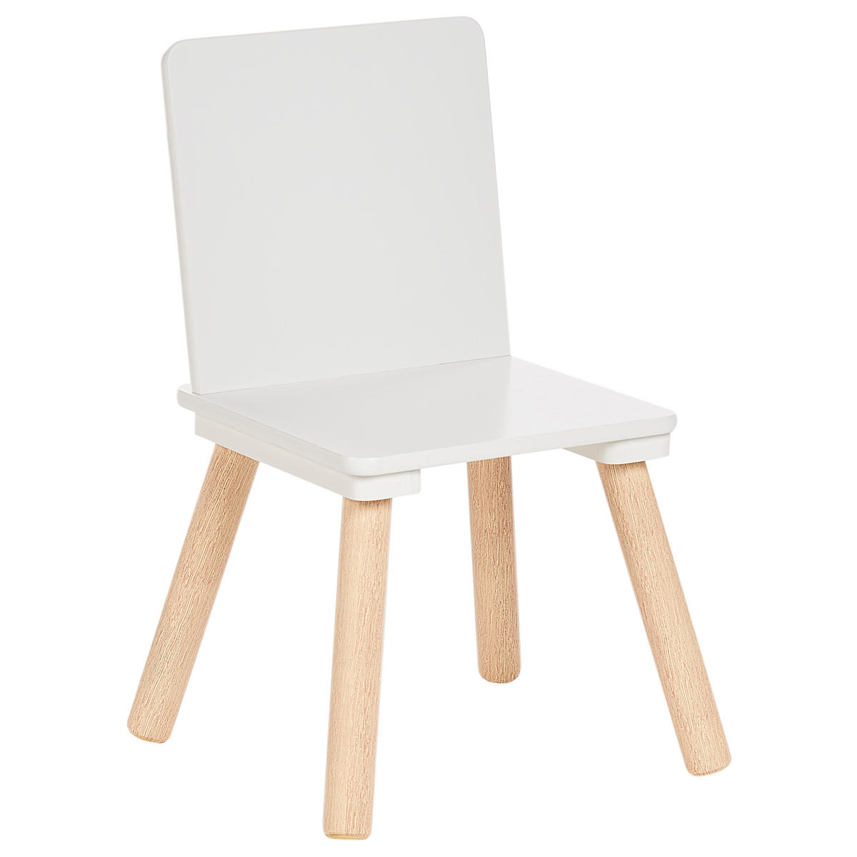 KINDERTISCH mit Stühlen Weiß Wringley - Weiß, Holzwerkstoff (60/42/60cm) - Beliani