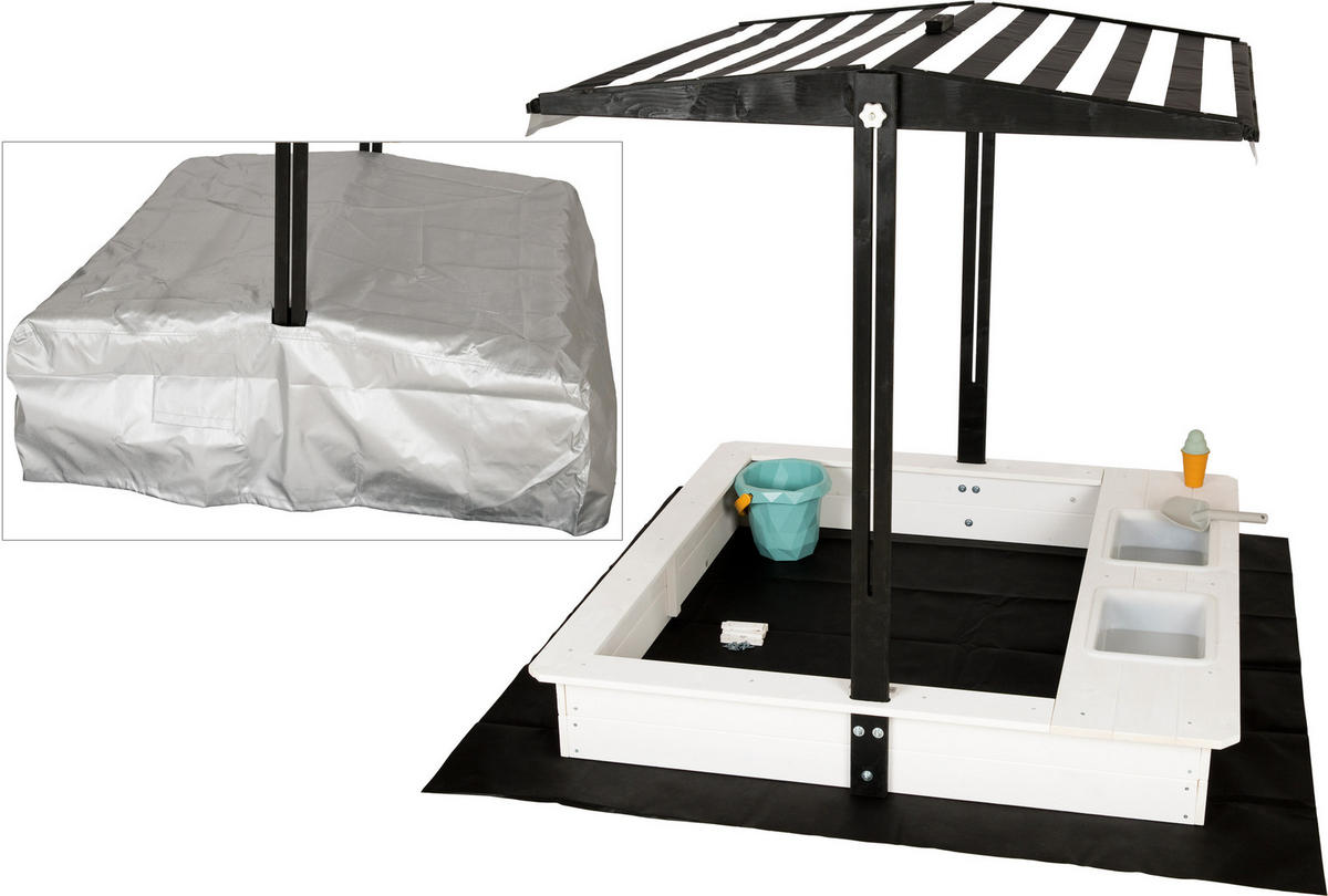 SANDKASTEN solarca1 - Weiß, Holz (113/113/113cm) - WONDERMAKE
