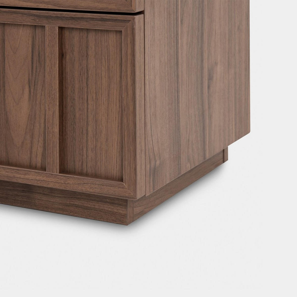 NACHTTISCH 2 SCHUBLADEN Kairo Walnuss 50 cm x 55 cm 2er-Set - Walnussfarben, Holzwerkstoff (50/55/40cm) - Klast Home