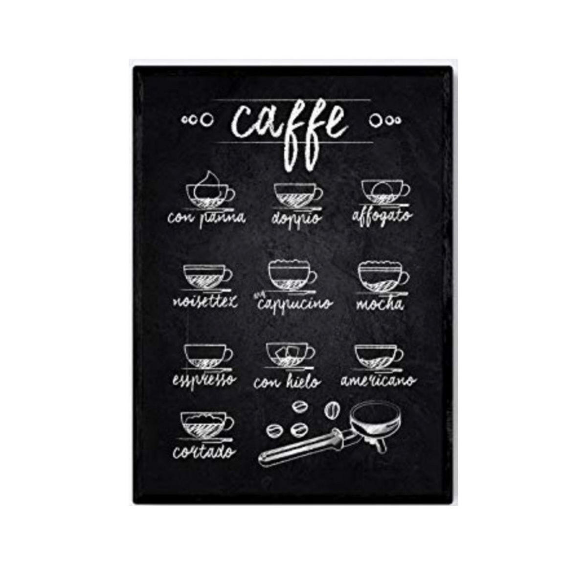 POSTER Kaffee & Wein Design Kam A4 Rahmenlos - Klar, Papier (29.7/5/21cm) - Nacnic
