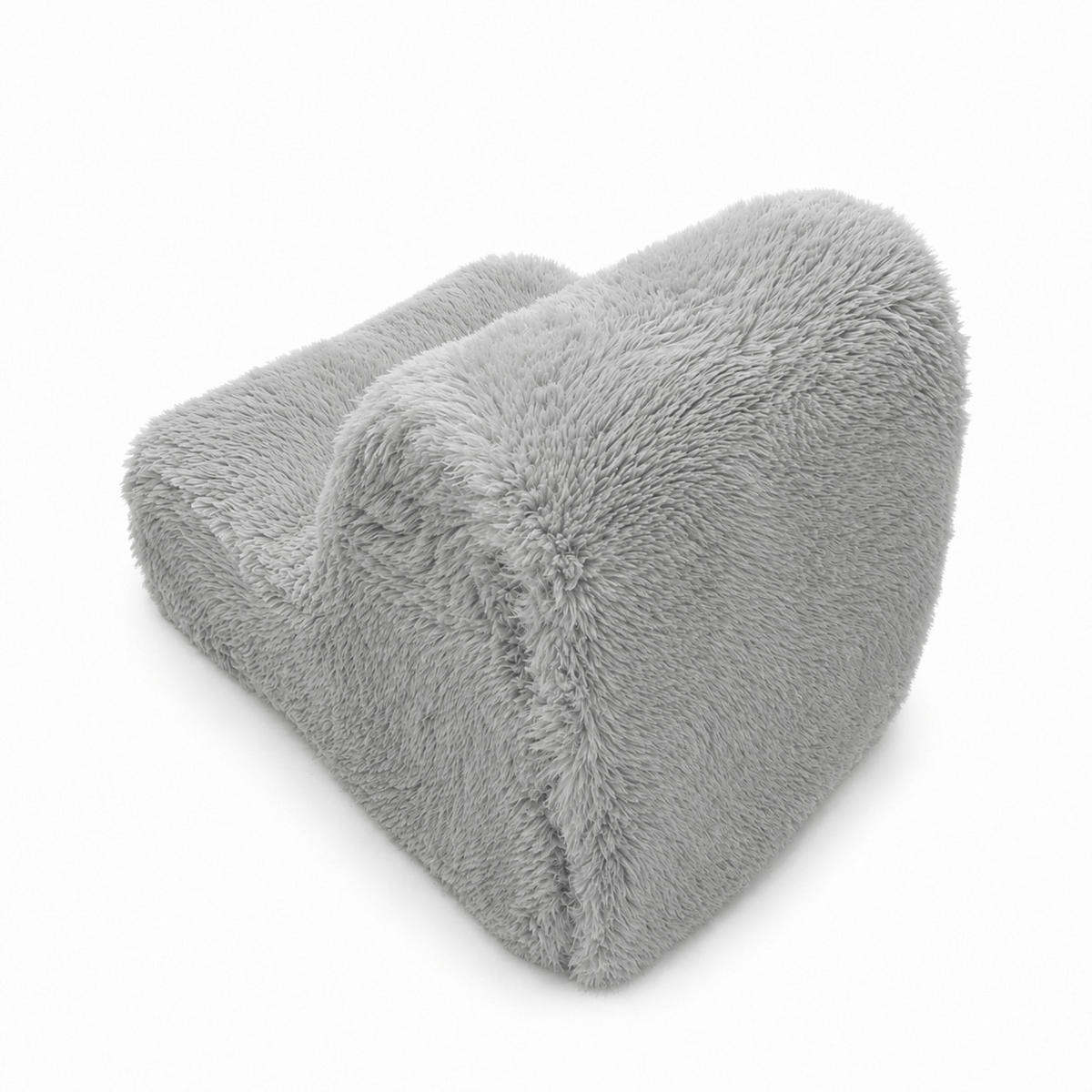 KINDERSESSEL Mammoth flauschig - Hellgrau, Textil (40/50/60cm) - MeowBaby