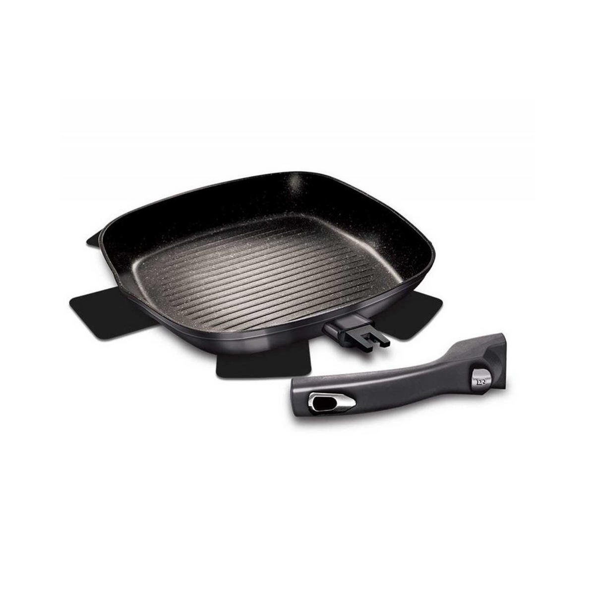 PFANNENSET Schwarz 28/28/4.1 cm BH7048 - Schwarz, Metall - Berlinger Haus