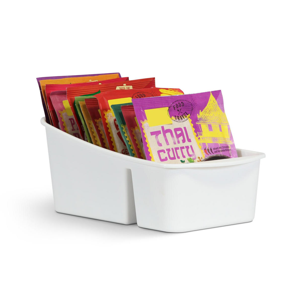 KÜCHENORGANIZER für Gewürze und Tüten Weiß 1er-Pack - Weiß, Kunststoff (15/10/25cm)
