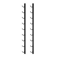 WANDFLASCHENHALTER Schwarz 14/14/90 cm - Schwarz, Metall (14/90/14cm) - Mobili Rebecca