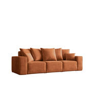 SOFA Sitzer ELLA Modern Mit Schlaffunktion Stoff Noel Orange - Orange, Holz/Textil (247/78/90cm) - Kaiser Möbel