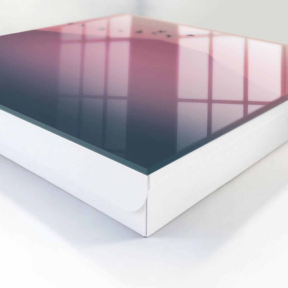 SCHLÜSSELBOX Weiß 30x30 cm – Türöffnung nach rechts - Friedliche Natur - Pink, Metall (30/30/5cm) - TULUP