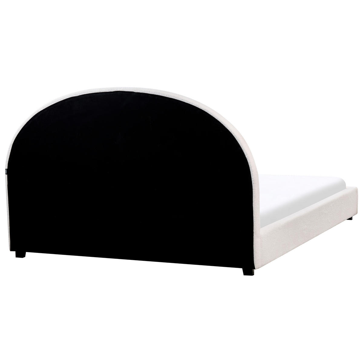 BETT mit Lattenrost 160/200 cm Cremeweiß Vaucluse - Weiß, Textil (160/200cm) - Beliani