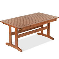 GARTENTISCH ALCES ausziehbar, aus massivem Kiefernholz, braun - Braun, Holz (160/90/73cm) - KONSIMO®
