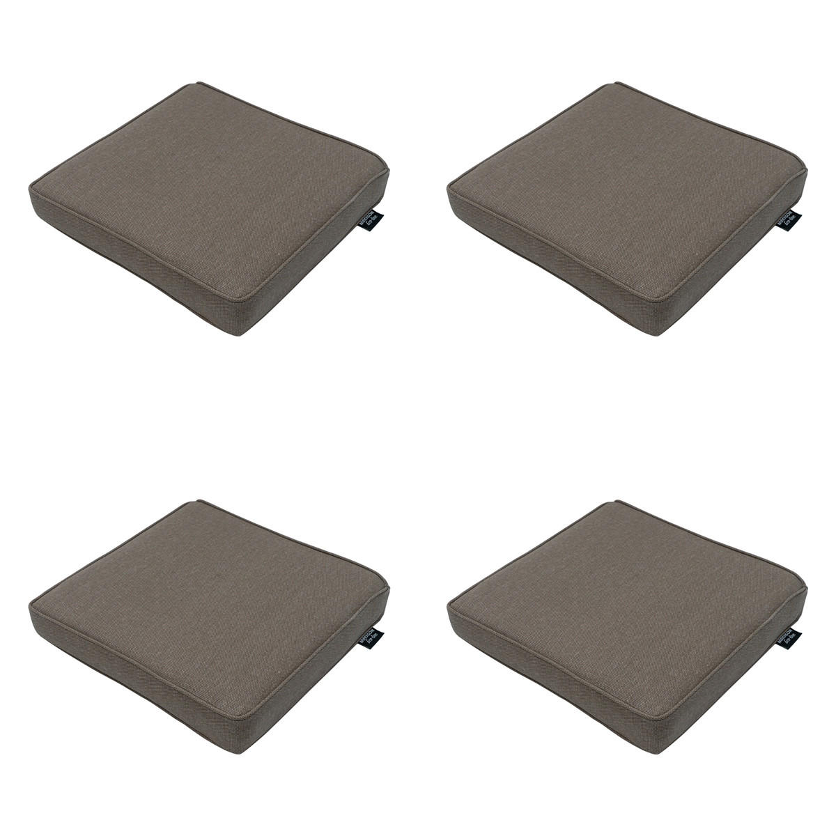 SITZKISSEN Canvas 40/40 cm 4er-Set - Taupe, Textil (40/7/40cm) - Madison