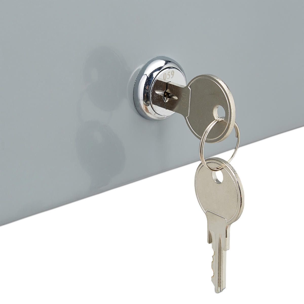 GELDKASSETTE - Grau, Kunststoff/Metall (17/5.5/17.5cm) - Relaxdays