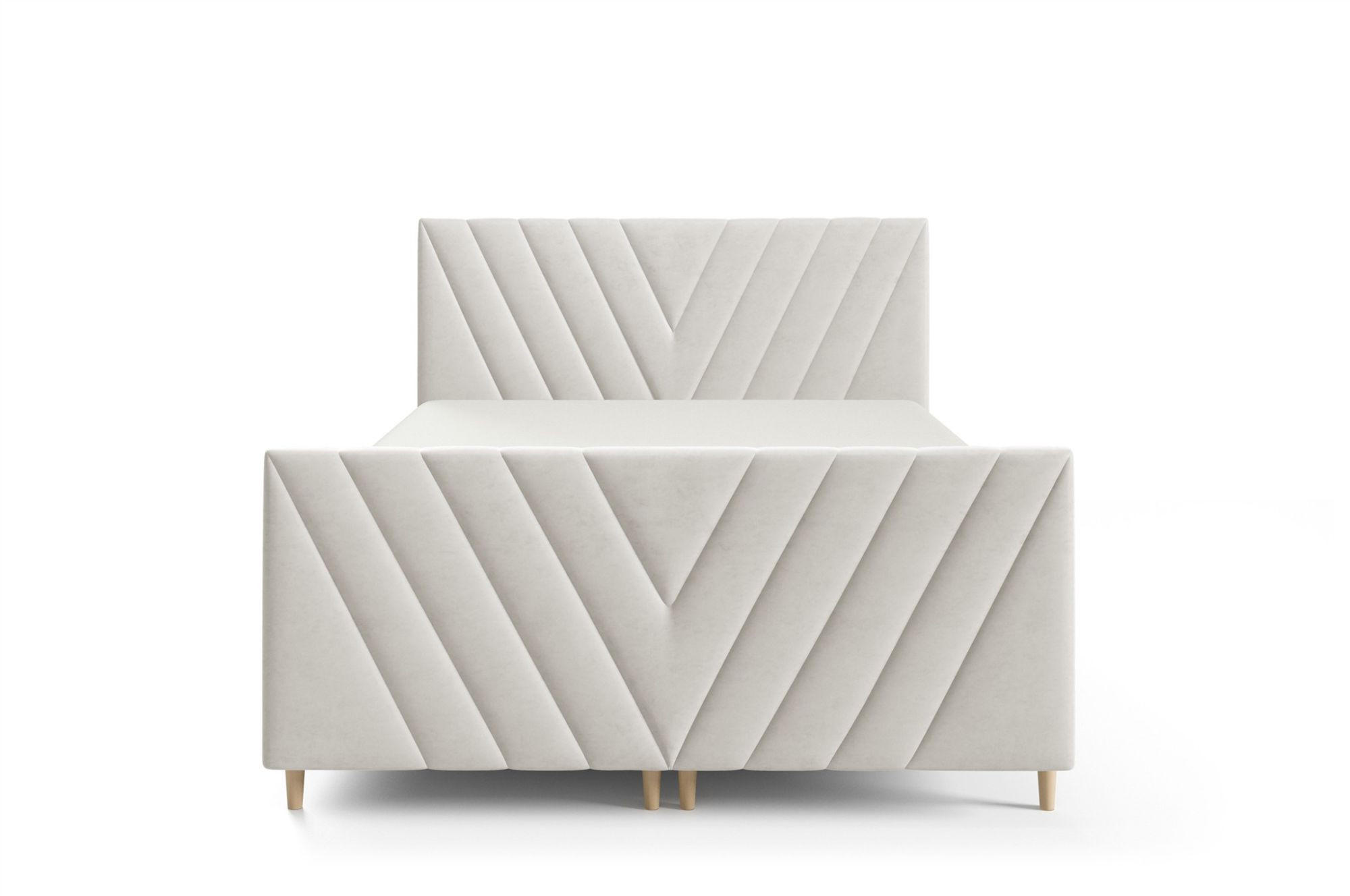 Thumbnail - Fun Möbel Boxbett, Weiß, Textil, 180x220 cm, Schlafzimmer, Betten, Boxspringbetten