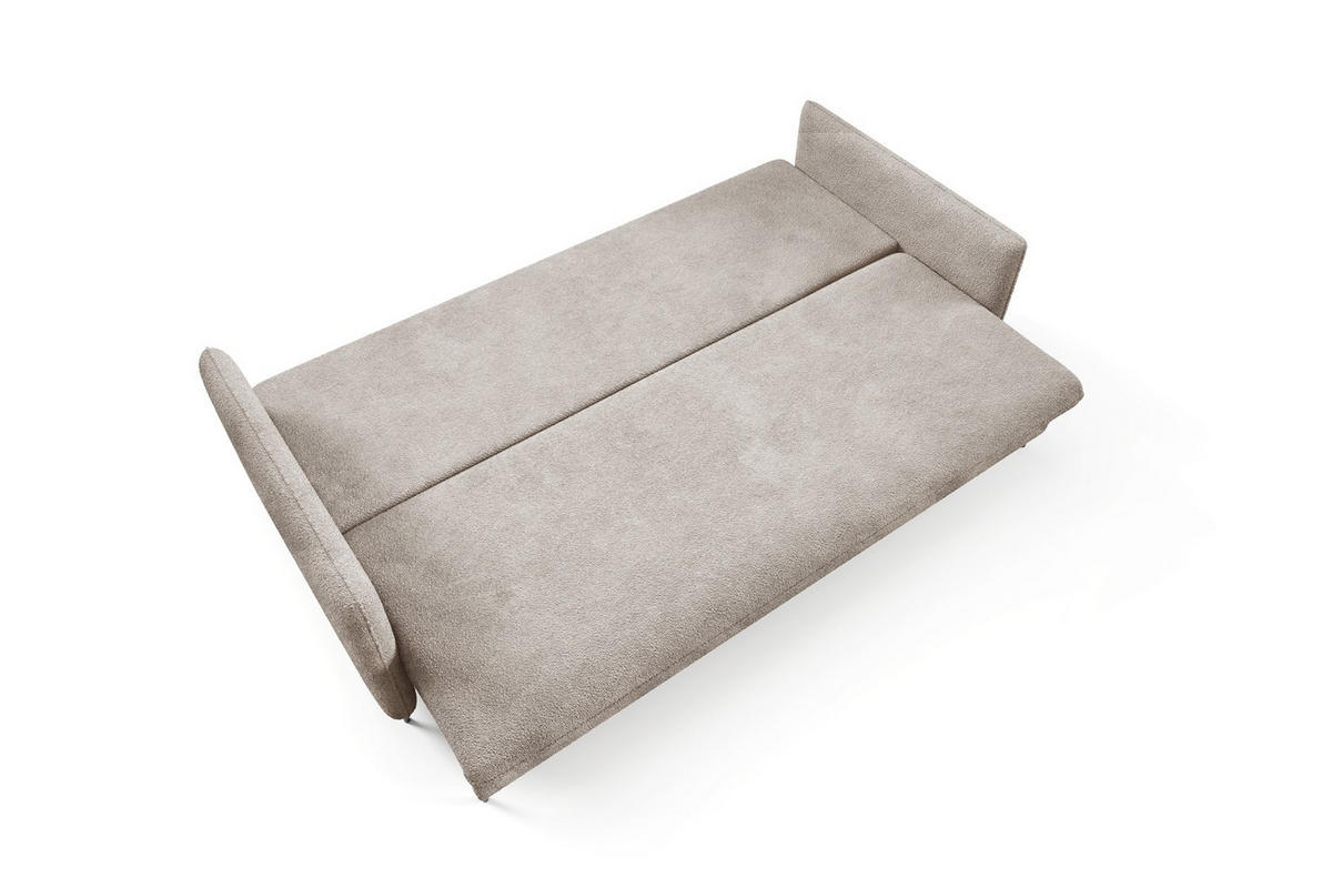 SCHLAFSOFA Belis Boucle in Beige - Beige, Holzwerkstoff/Textil (216/95/91cm) - Bettso