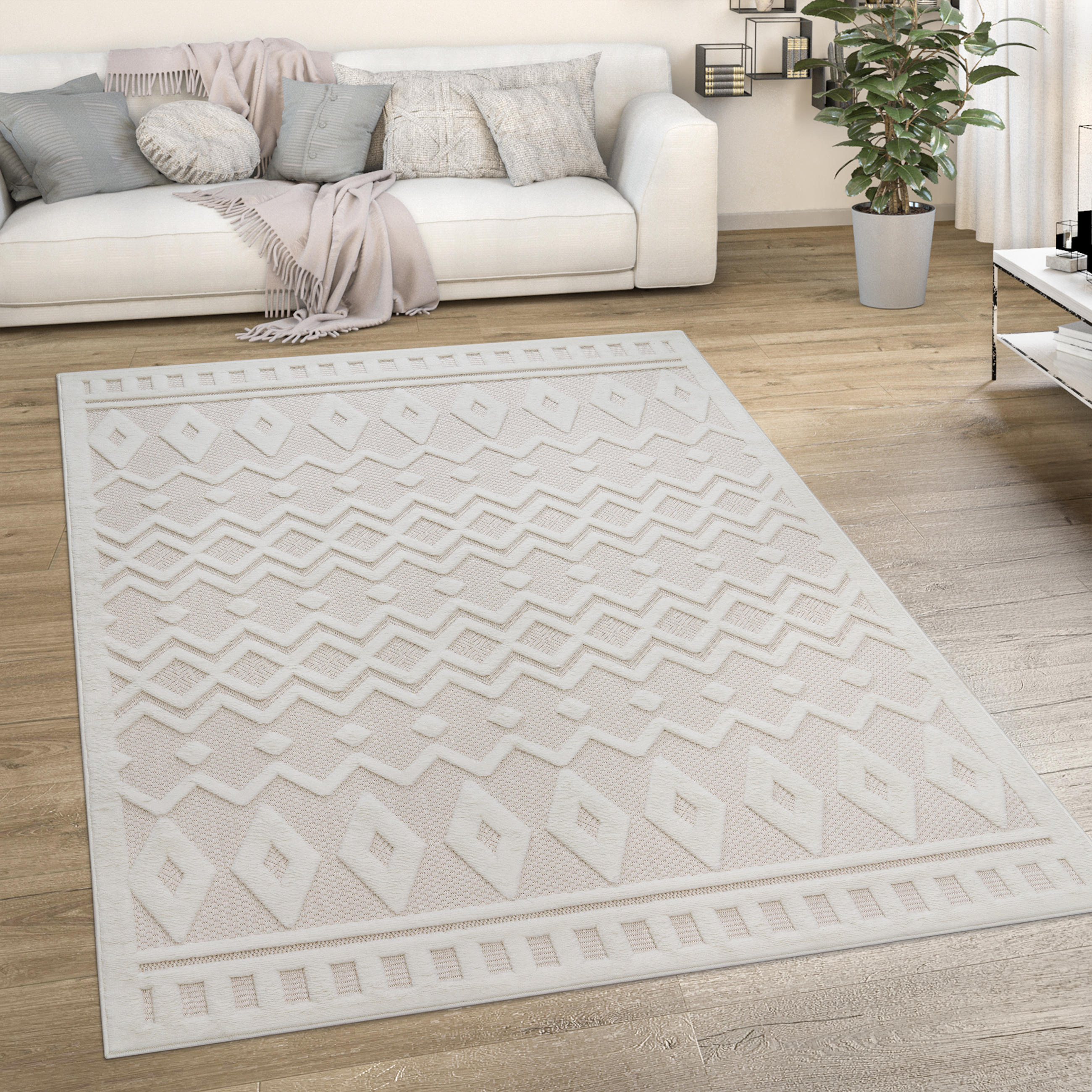 OUTDOORTEPPICH 160/220 cm Livorno 671 - Creme, Textil (160/220cm) - Paco Home