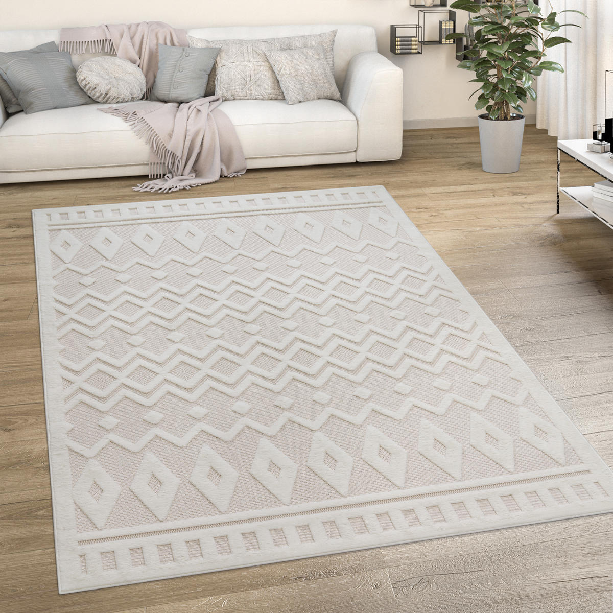 OUTDOORTEPPICH 80/150 cm Livorno 671 - Creme, Textil (80/150cm) - Paco Home