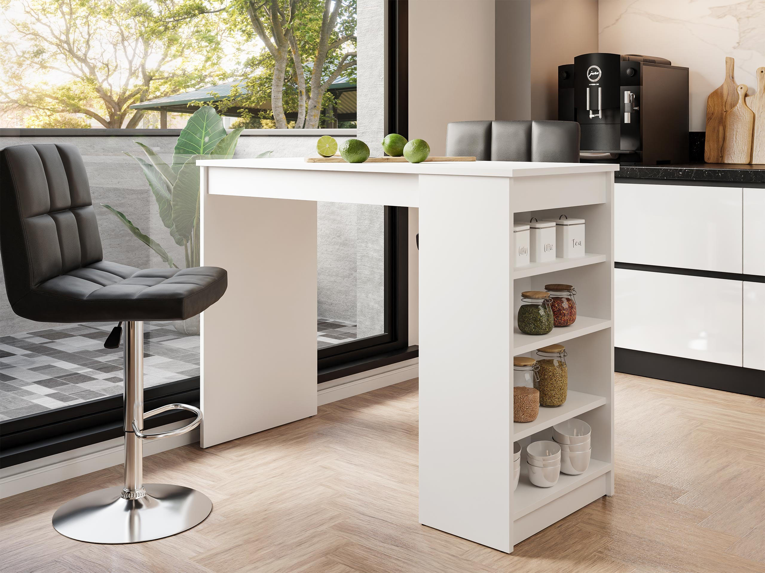 BARTISCH Zotino - Weiß, Holzwerkstoff (115/102/50cm) - MIRJAN24