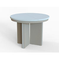 ESSTISCH TUBE X - Kaschmir/Beige, Holzwerkstoff/Metall (100/100/77cm) - Meblini