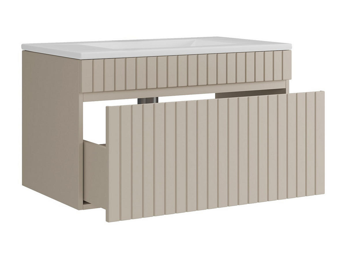 EINZELWASCHTISCH - 80cm x 46cm - MDF - beige - SATARA - Beige, Holz (80/46/46cm) - Vente-Unique