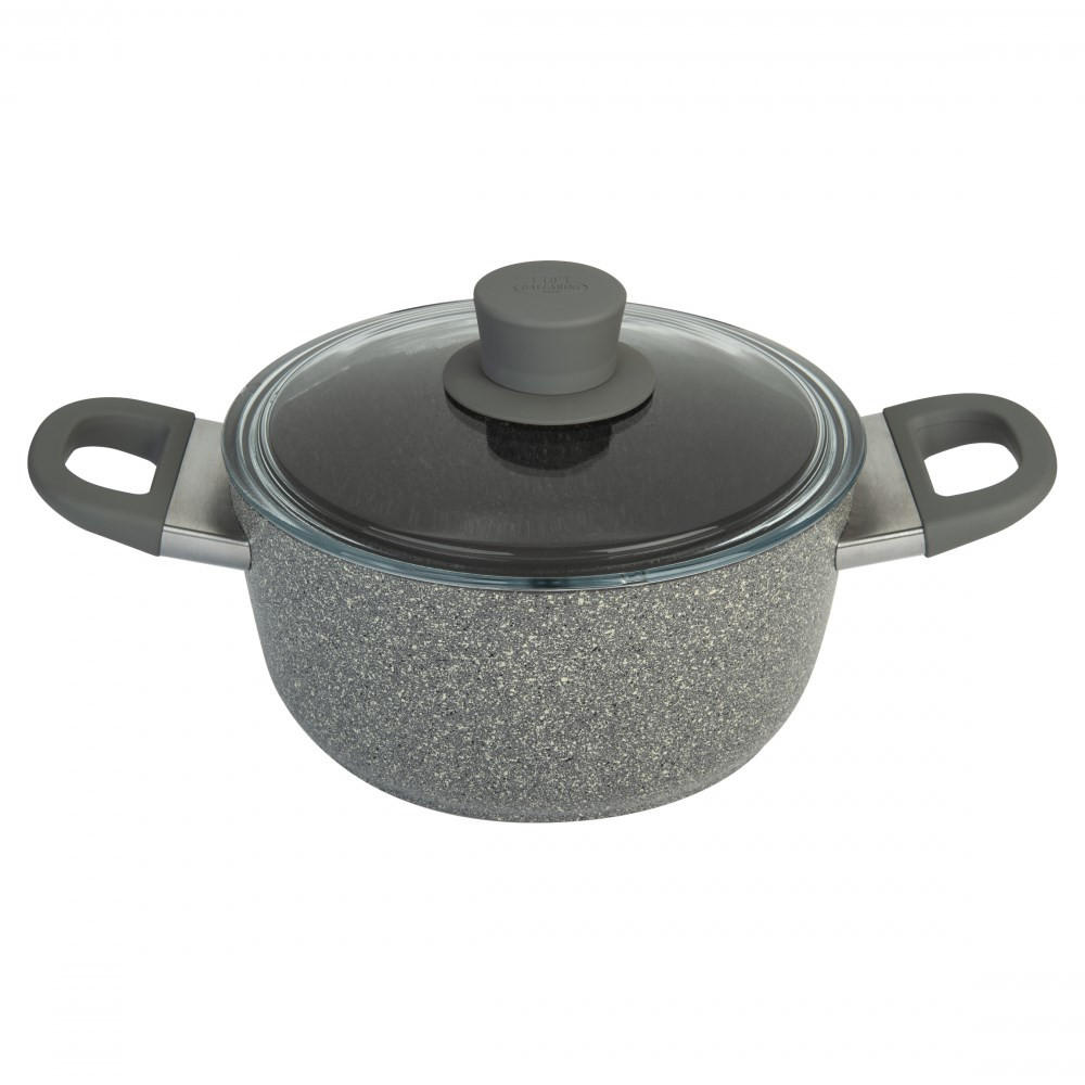 TOPF Graphit 20/20/15 cm 750029390 - Graphitfarben, Metall (20cm) - Ballarini