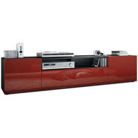 LOWBOARD Mogan Fronten in Bordeaux Hochglanz - Bordeaux, Holzwerkstoff (181/39/35cm) - Vladon