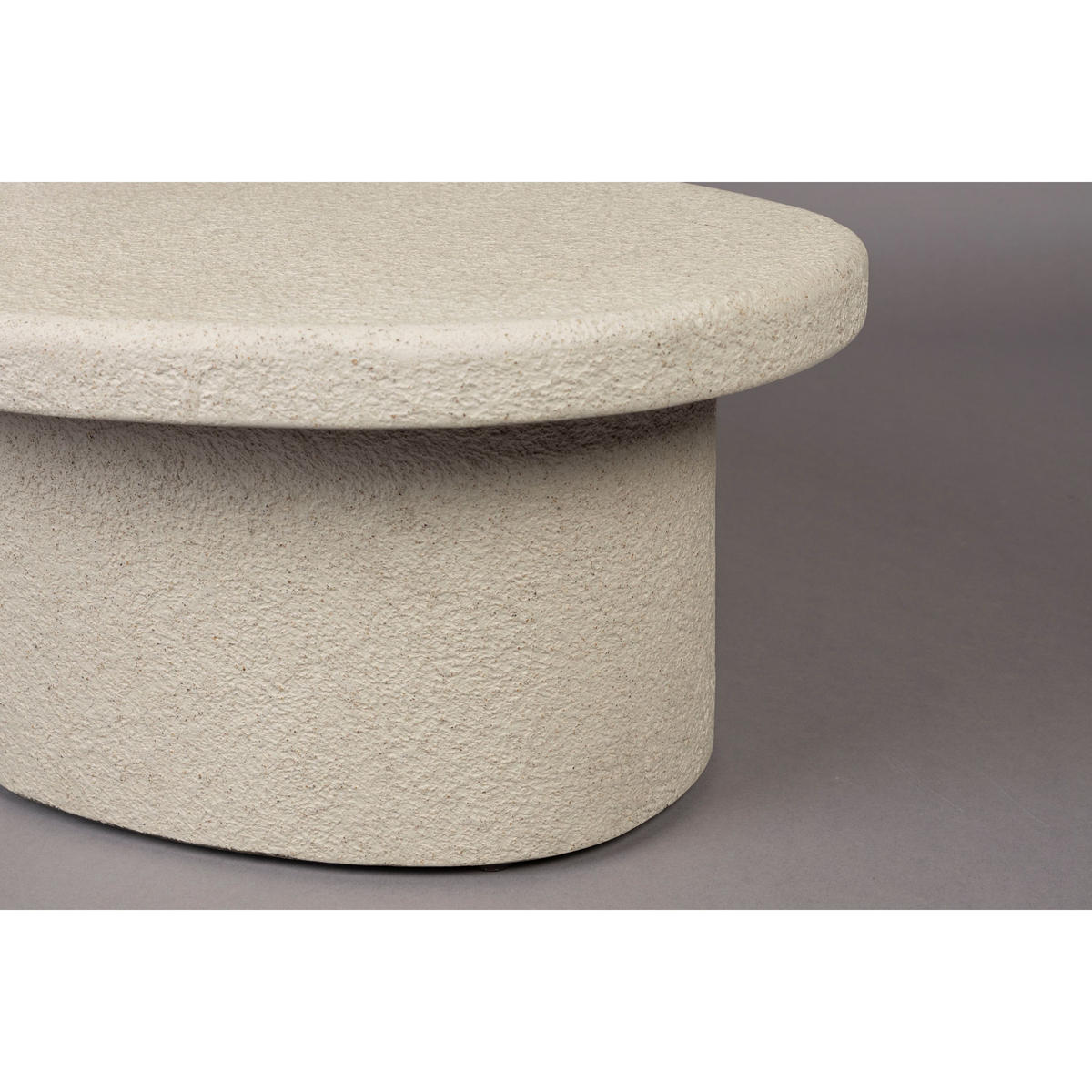 COUCHTISCH Veda Recycelt Beige - Beige, Stein (74/49/28cm) - Dutchbone