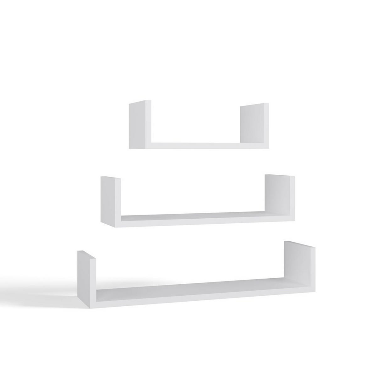 NÁSTĚNNÁ POLIČKA bílá 80/14/20 - bílá, kompozitní dřevo (80/14/20cm) - RAUMHIRSCH FURNITURE