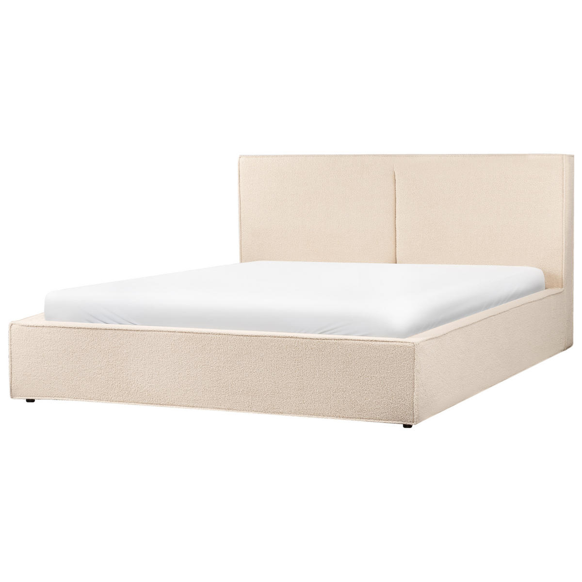 POLSTERBETT 180x200 cm Beige Moissac - Beige, Textil (180/200cm) - Beliani