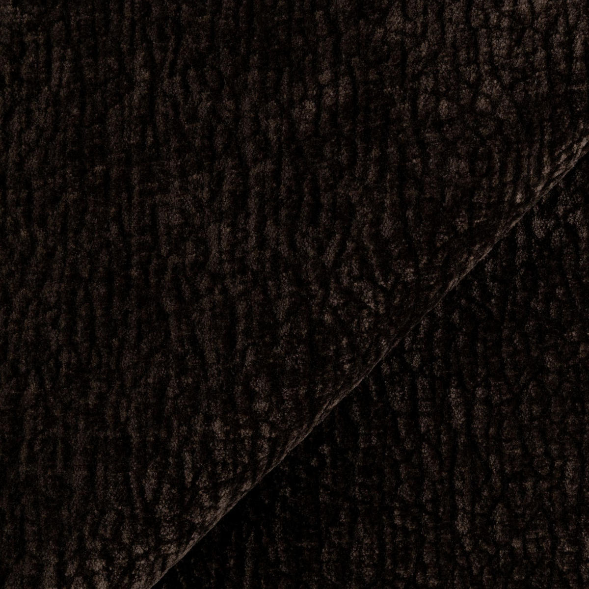 SOFA LUSH Gemusterter Samt Espressobraun 205cm - Dunkelbraun/Braun, Textil (205/72.5/90cm) - Premium Interiors