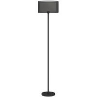 STEHLAMPE, Stehleuchte mit E27 Fassung, Lampenschirm aus Stoff, Schwarz - Schwarz, Metall (33/33/152.5cm) - HOMCOM