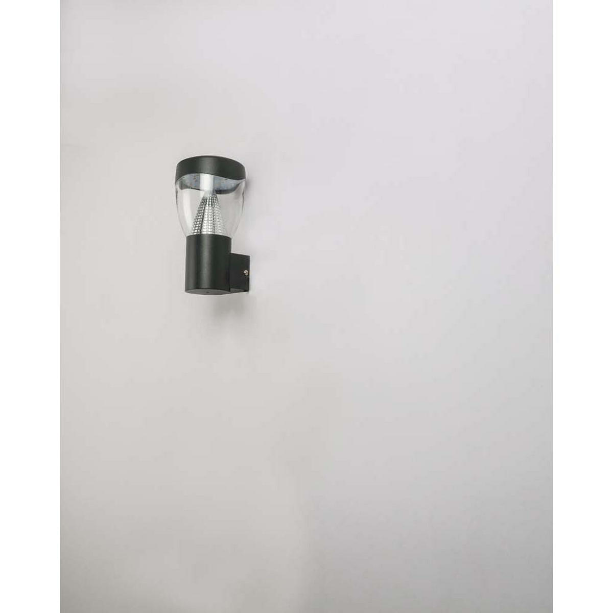 LED AUSSEN-WANDLEUCHTE DELTA Anthrazit Aluminium - Anthrazit, Metall (12/23/12cm) - Globo Lighting