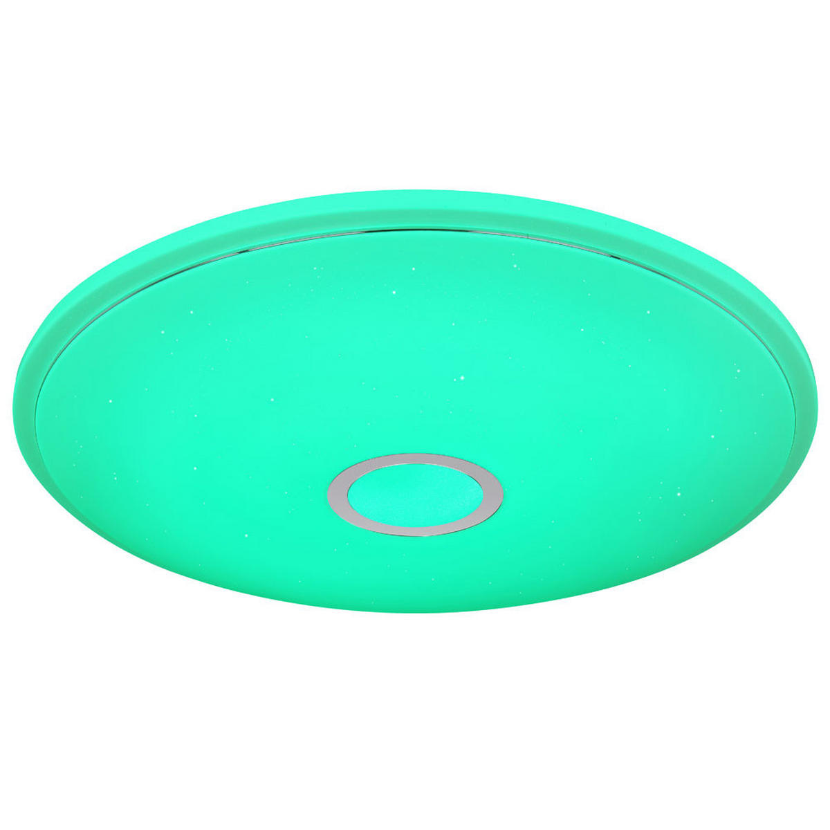 LED DECKENLEUCHTE CONNOR Weiß Kristalloptik - Weiß, Metall (50/50/6.5cm) - Globo Lighting