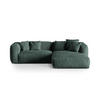 ECKSOFA modular rechts Martina aus Samt petrol 2 Sitzplätze - Salbeigrün, Textil (176/283cm) - Micadoni
