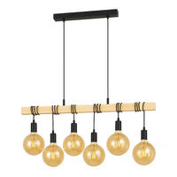LED HÄNGELEUCHTE Holzbalken Eiche Braun - Braun, Holz (100/10/110cm)
