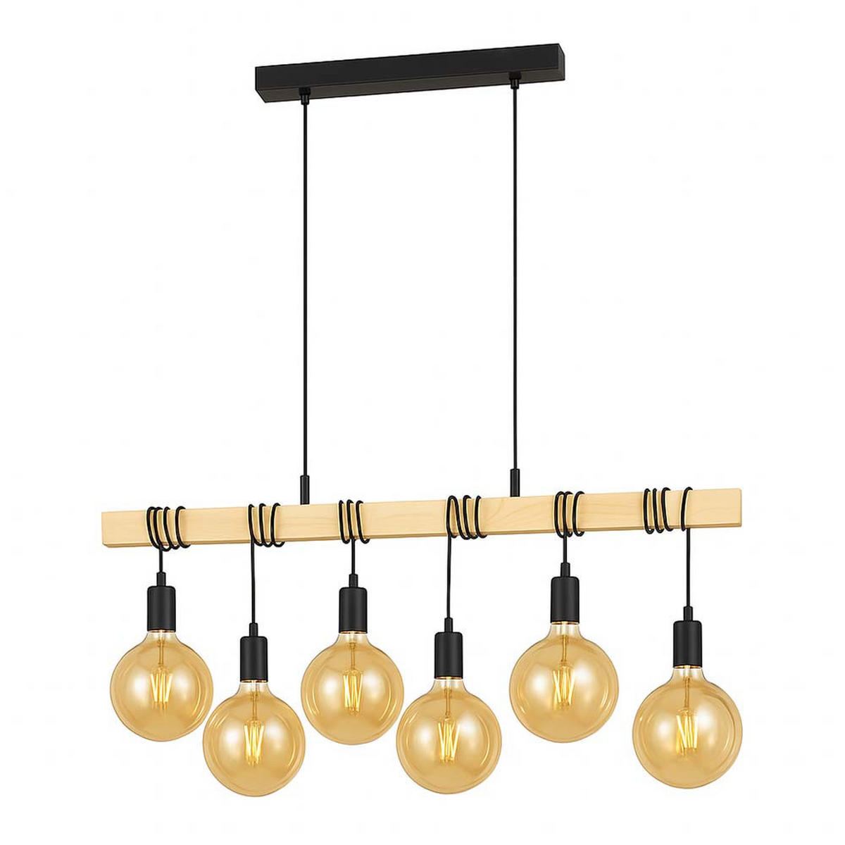 LED HÄNGELEUCHTE Holzbalken Eiche Braun - Braun, Holz (100/10/110cm)