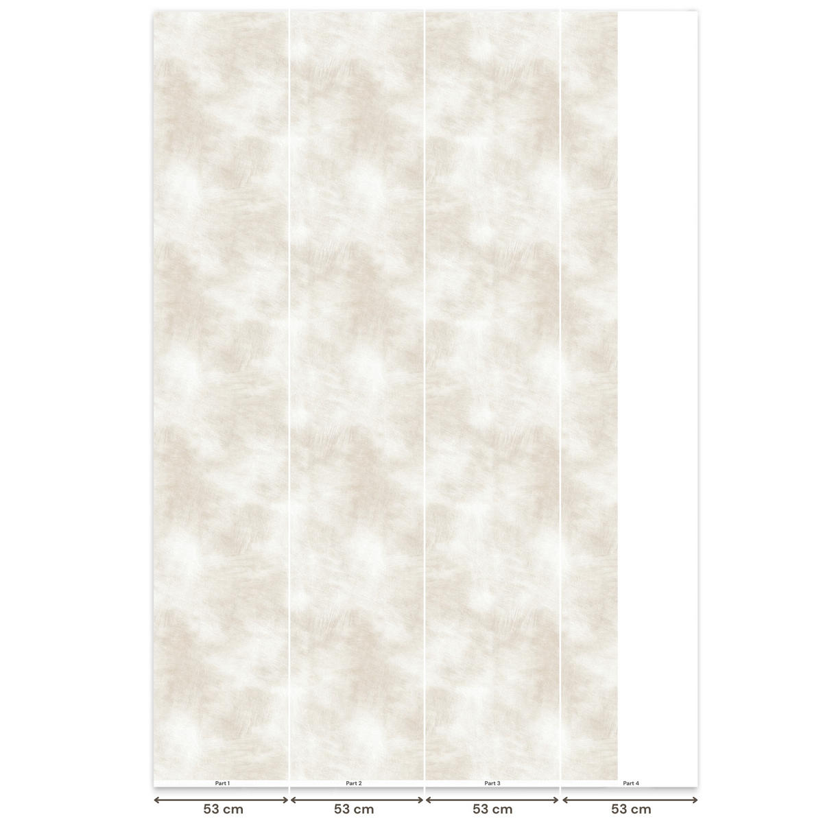 TAPETE - Dezent - Textur - Beige - 160x280 cm - Creme, Papier (160/280cm) - OnlyWow