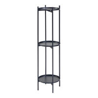 PFLANZENREGAL Tuusula - Schwarz, Metall (25/25/94cm) - [en.casa]
