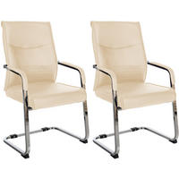 SCHWINGSTUHL 2er Set Lederlook Creme - Creme, Textil/Metall (55/88/60cm) - CLP
