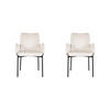 ESSZIMMERSTUHL Joni Beige 60/55/86 cm 2er-Set - Creme, Textil (55/86/60cm) - LABEL51
