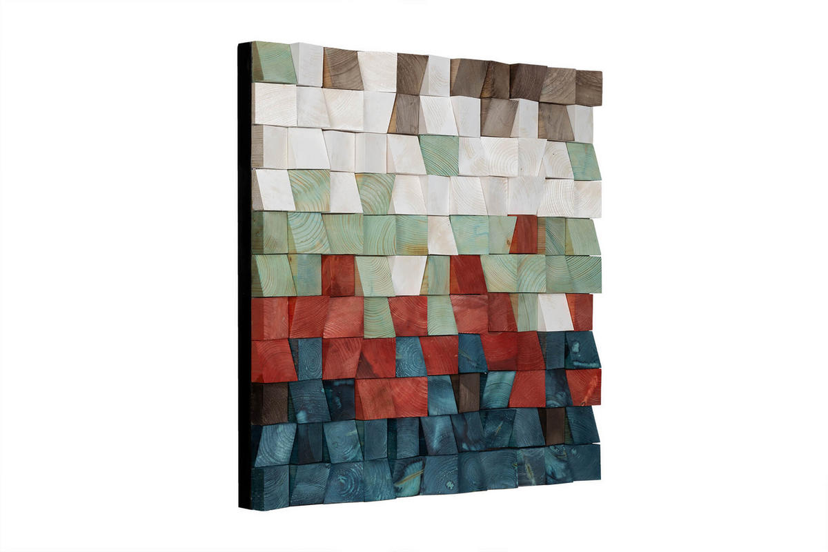 HOLZBILD Blau 75/75 cm - Blau, Holz (7/75cm) - KUNSTLOFT