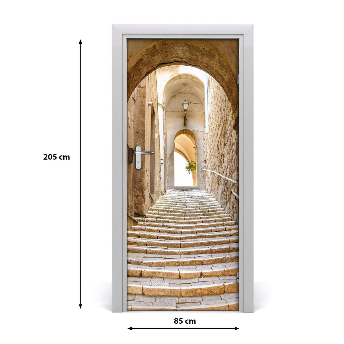 TÜRAUFKLEBER 85x205 cm Dekorativ für Türen - Sandfarben, Kunststoff (85/205/0.01cm) - TULUP