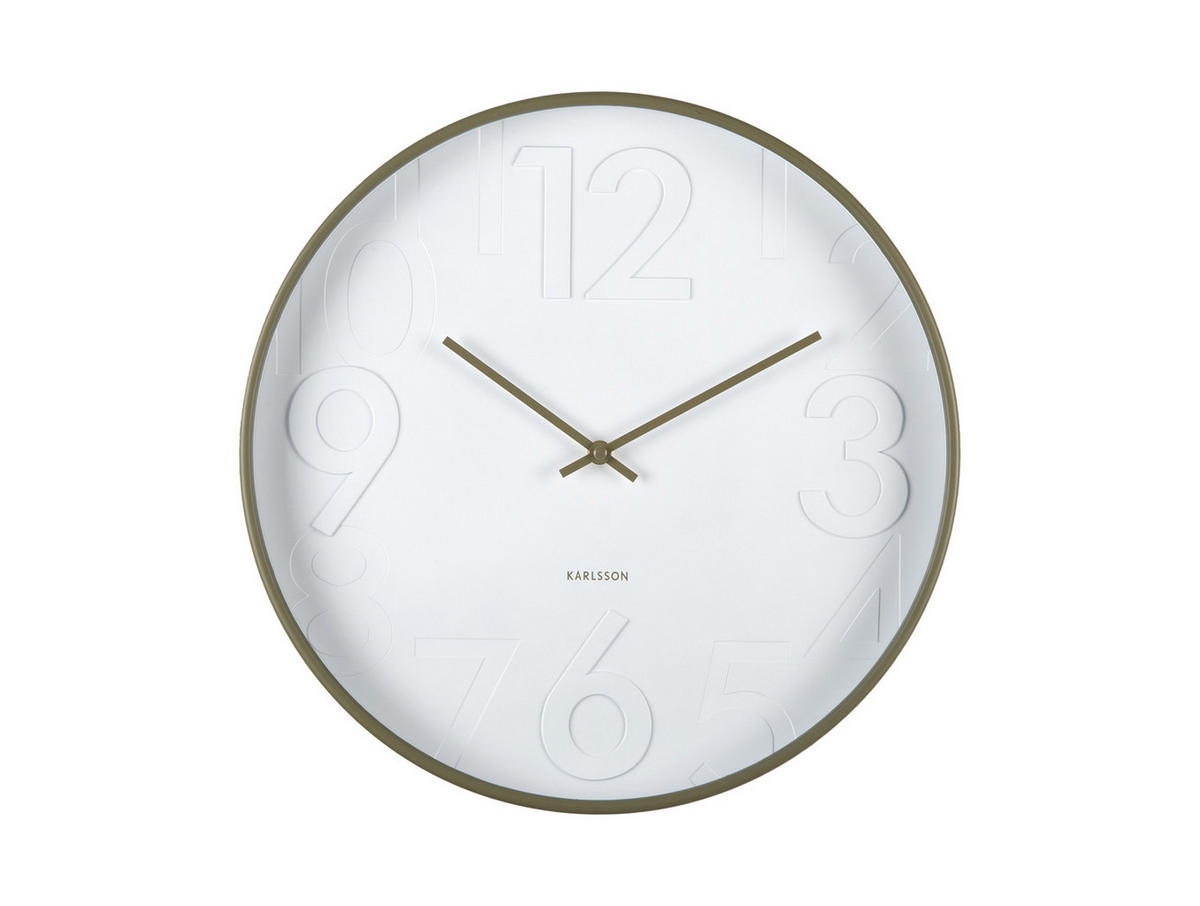 WANDUHR Ayuno Ø40 cm - Grün, Kunststoff (40/5/40cm) - Karlsson