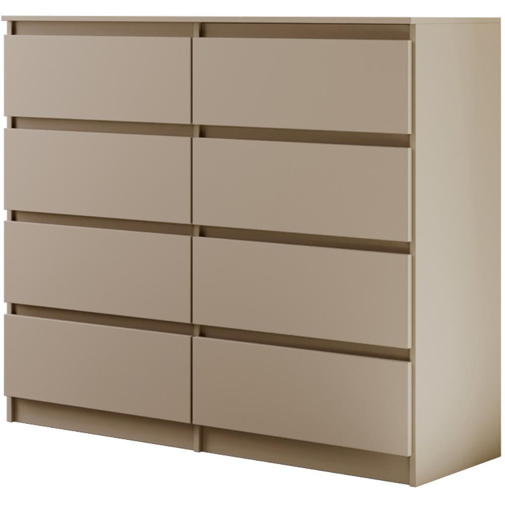 KOMMODE Lemon 120 cm mit acht Schubladen kaschmir - Kaschmir, Holzwerkstoff (120/101.5/39cm) - Beautysofa
