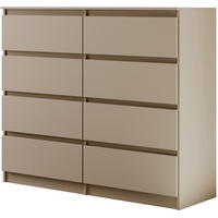 KOMMODE Lemon 120 cm mit acht Schubladen kaschmir - Kaschmir, Holzwerkstoff (120/101.5/39cm) - Beautysofa