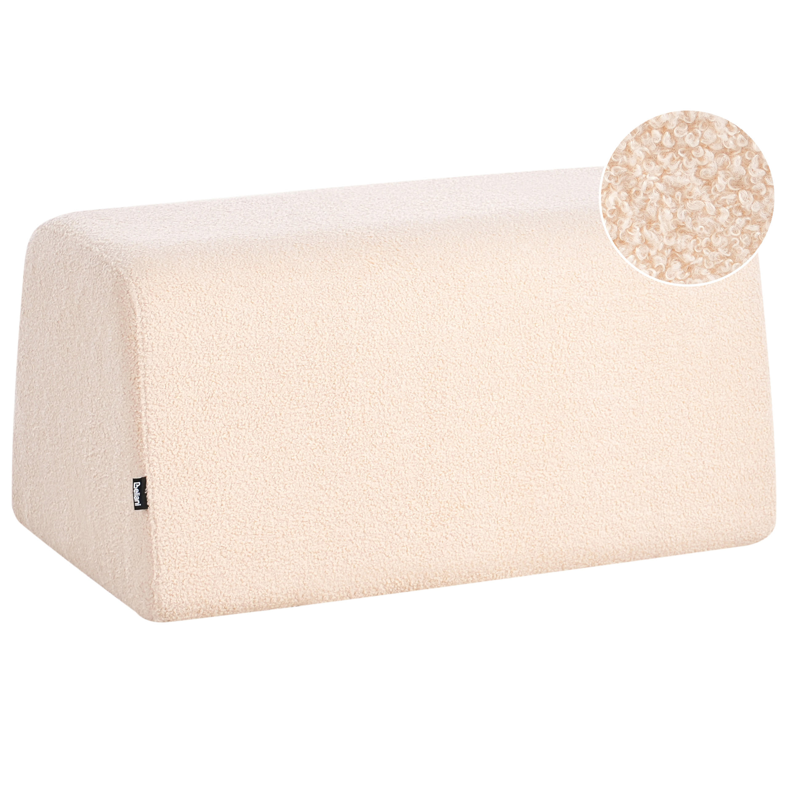 POUF Beige Sinclair - Beige, Textil (79/40/49cm) - Beliani