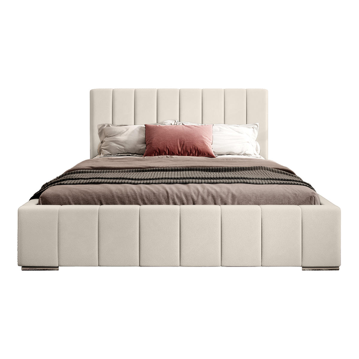 POLSTERBETT ALVORA 120x200 cm, Creme - Creme, Textil (200/120cm) - Fedve