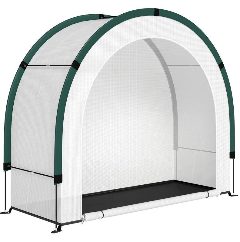 GEWÄCHSHAUS aus Polyethylen 200x80x164 cm in Grün mit klappbarem Design - Grün, Kunststoff (80/164/200cm) - Modfu